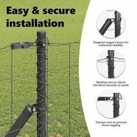 VidaXL Hek met paal grijs 1,2 x 10 m staal - thumbnail