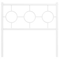 Hoofdbord 90 cm metaal wit - thumbnail