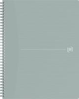 Oxford Origin spiraalschrift, ft A4+, 140 bladzijden, geruit 5 mm, grijs - thumbnail