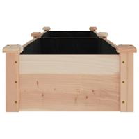 Plantenbak verhoogd met voering 240x45x25 cm massief vurenhout - thumbnail