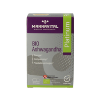 Mannavital Ashwagandha platinum bio 60 Vegetarische capsules - thumbnail