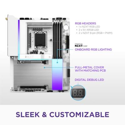 Moederbord Intel NZXT N9 Z890 - Matte White