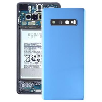 Batterij achtercover met camera lens voor Galaxy S10 PLUS (blauw)