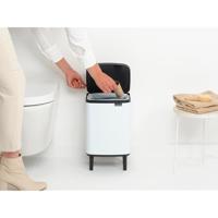 Brabantia Bo hi afvalemmer 7 liter met kunststof binnenemmer white - thumbnail