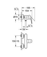 GROHE Eurodisc Cosmopolitan douchekraan met koppelingen chroom 33569002 - thumbnail