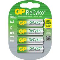 Accu batterijen GP ReCyko NiMH Ready2Use AA Mignon HR06 2000mAh reeds voorgeladen (4 stuks) - thumbnail