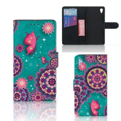 Sony Xperia Z3 Hoesje Cirkels en Vlinders Sony Xperia Z3 Hoesje Cirkels en Vlinders