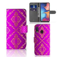 Wallet Case Samsung Galaxy A20e Barok Roze - thumbnail