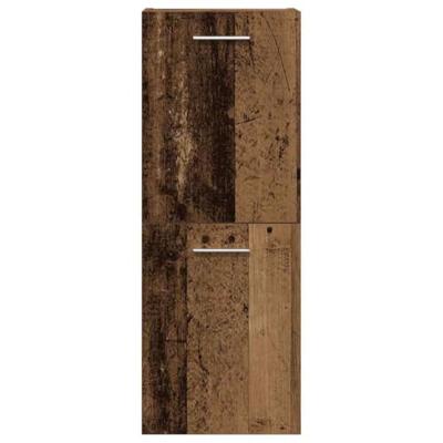 3-delige Badkamermeubelset bewerkt hout oud houtkleurig