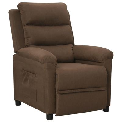 Fauteuil verstelbaar stof bruin
