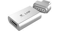 LMP Magnetische veiligheidsadapter, USB-C, voor laadkabels tot 100 W, zilver - thumbnail