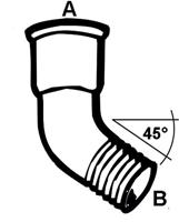 Cornat Galva Bocht Mv 3/4 45Gr (40) - VFB4034 - thumbnail