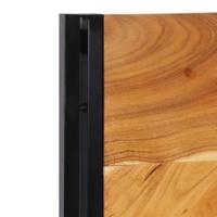 Hoofdeinde 120 cm massief hout acacia en ijzer - thumbnail