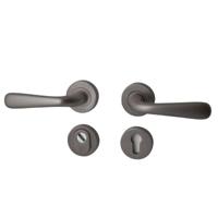 Hardbrass Achterdeurset Silvia compleet SKG3 met kerntrekbeveiliging - PVD gun metal - thumbnail