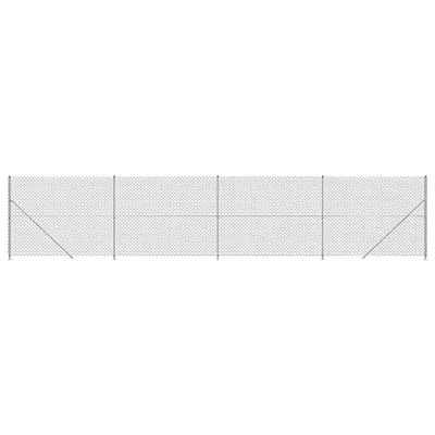 VidaXL Gaashek met flens 1,4x10 m zilverkleurig