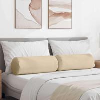 Bolster Kussens 2 pcs Crme 25 x 70 cm Microvezel Stof - thumbnail