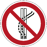 Het sleepspoor niet verlaten - Ø 150 mm - Sticker - thumbnail