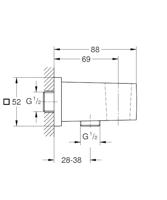 Wandaansluitbocht GROHE Euphoria Cube Supersteel - thumbnail