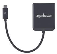 Manhattan 152952 tussenstuk voor kabels USB-C 2 x DisplayPort Zwart - thumbnail