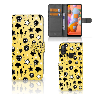 Telefoonhoesje met Naam Samsung Galaxy M11 | A11 Punk Geel