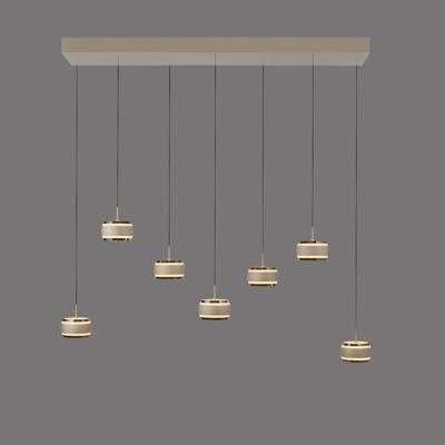 Paul Neuhaus 7L eettafel hanglampPure Falling Rings bronce - 2505-97