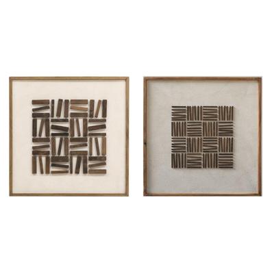 Schilderij Home ESPRIT Pijnboom Gerecycleerd Hout 62 x 4 x 62 cm