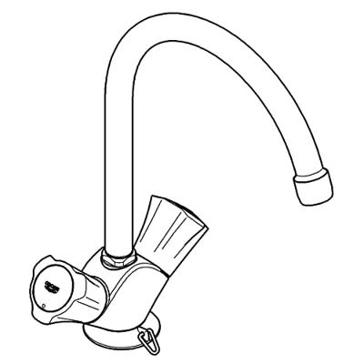 GROHE Costa L Keukenkraan - hoog - chroom 31812001