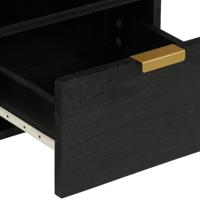 Tv-meubel 70x33x46 cm bewerkt hout zwart - thumbnail