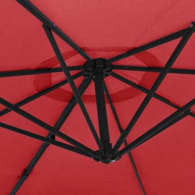 VidaXL Wandparasol met leds 290 cm felrood