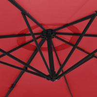 VidaXL Wandparasol met leds 290 cm felrood - thumbnail