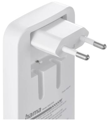 Hama Snellader 2x USB-C 1x USB-A platte mini-oplader PD 65 W Oplader Wit - thumbnail