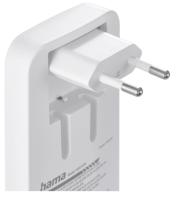 Hama Snellader 2x USB-C 1x USB-A platte mini-oplader PD 65 W Oplader Wit - thumbnail