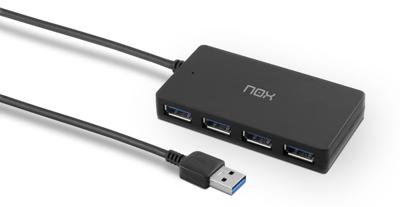 Hub USB Nox-Xtreme NXLITEHUBONE USB x 4 Zwart Hub USB Nox-Xtreme NXLITEHUBONE USB x 4 Zwart