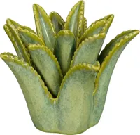 Mica Decorations kandelaar keramiek aloe vera 17x16x13cm groen - thumbnail