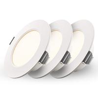 Set van 3 Georgia LED Inbouwspots - 3W 300lm - Rond - 2700K - Ø100 mm - IP20 - Wit - thumbnail