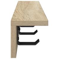 Wandgemonteerde kapstok Sonoma eiken 40 x 10.5 x 10.5 cm - thumbnail