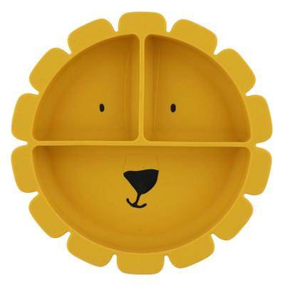 Siliconen bord met compartimenten TRIXIE Animal geel Siliconen bord met compartimenten TRIXIE Animal geel