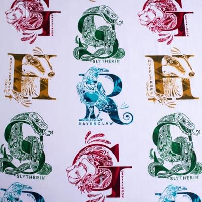 Harry Potter Hoeslaken Wit - Eenpersoons - 90 x 200 cm - Katoen