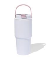 HEMA Drinkbeker met rietje 600ml rvs lavendel (lavendel) - thumbnail