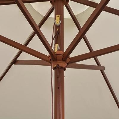 VidaXL Parasol 270x270 cm houten paal crèmewit VidaXL Parasol 270x270 cm houten paal crèmewit