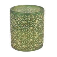 Countryfield theelichthouder hailey m groen 10 cm | 24 stuks - thumbnail