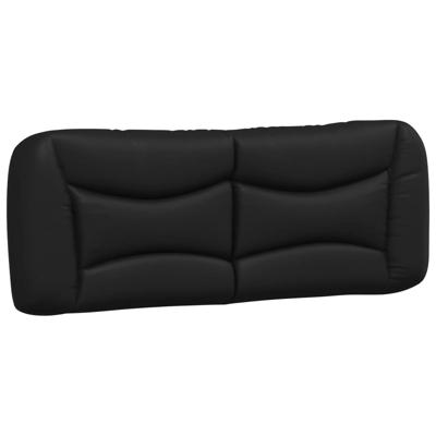 Bed met matras kunstleer zwart 140x190 cm - thumbnail