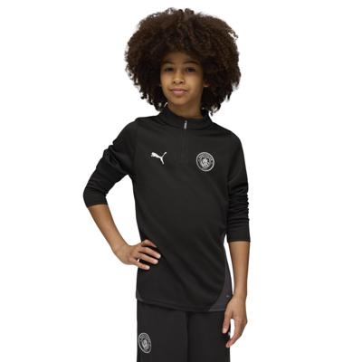 PUMA Manchester City Trainingstrui 1/4-Zip 2025-2026 Kids Zwart Zilver