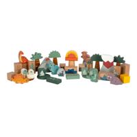 Small Foot - houten bouwblokken dino, 50dlg. - thumbnail