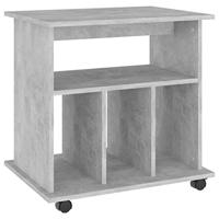 VidaXL Rolkast 60x45x60 cm bewerkt hout betongrijs - thumbnail