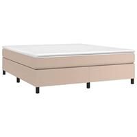 Boxspring bed kunstleer cappuccinokleurig 160x200 cm - thumbnail