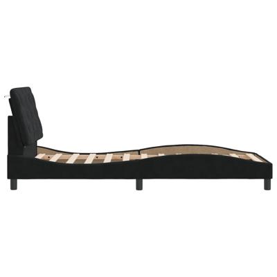 Bedframe met LED-verlichting fluweel zwart 120x200 cm