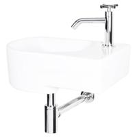 Fonteinset Differnz Appollo Rechts 14x27x41 cm Keramiek Wit (inclusief kraan sifon en afvoer) - thumbnail