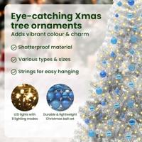 VidaXL Kunstmatig voorverlicht kerstboom met 300 led zilver 210 cm pet - thumbnail