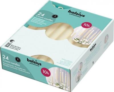Bolsius Kroonkaars 240/24 ivoor 24 Stuks Bolsius Kroonkaars 240/24 ivoor 24 Stuks
